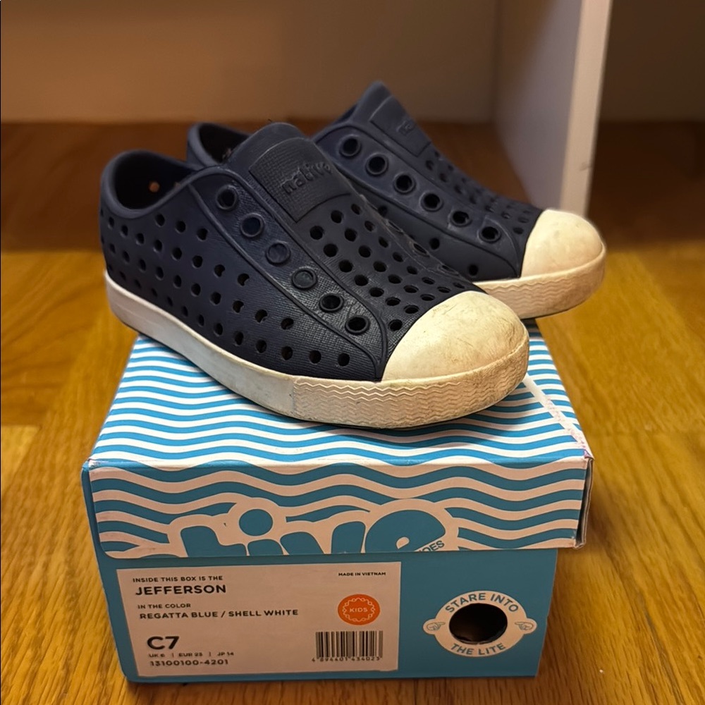 Native Kids Jefferson Shoes - Blue and White